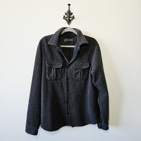 Smartwool Other - Smartwool Anchor Line Shirt Jacket Size L Wool Snap Front EUC